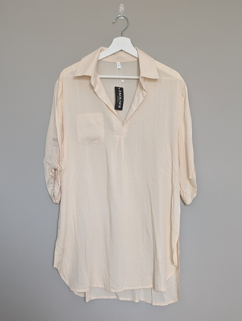 NWT Ekouaer Ivory Beach Swim Cover Up Size Small